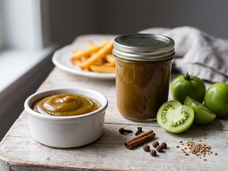 Ketchup de tomates vertes maison (conserve en bocaux)