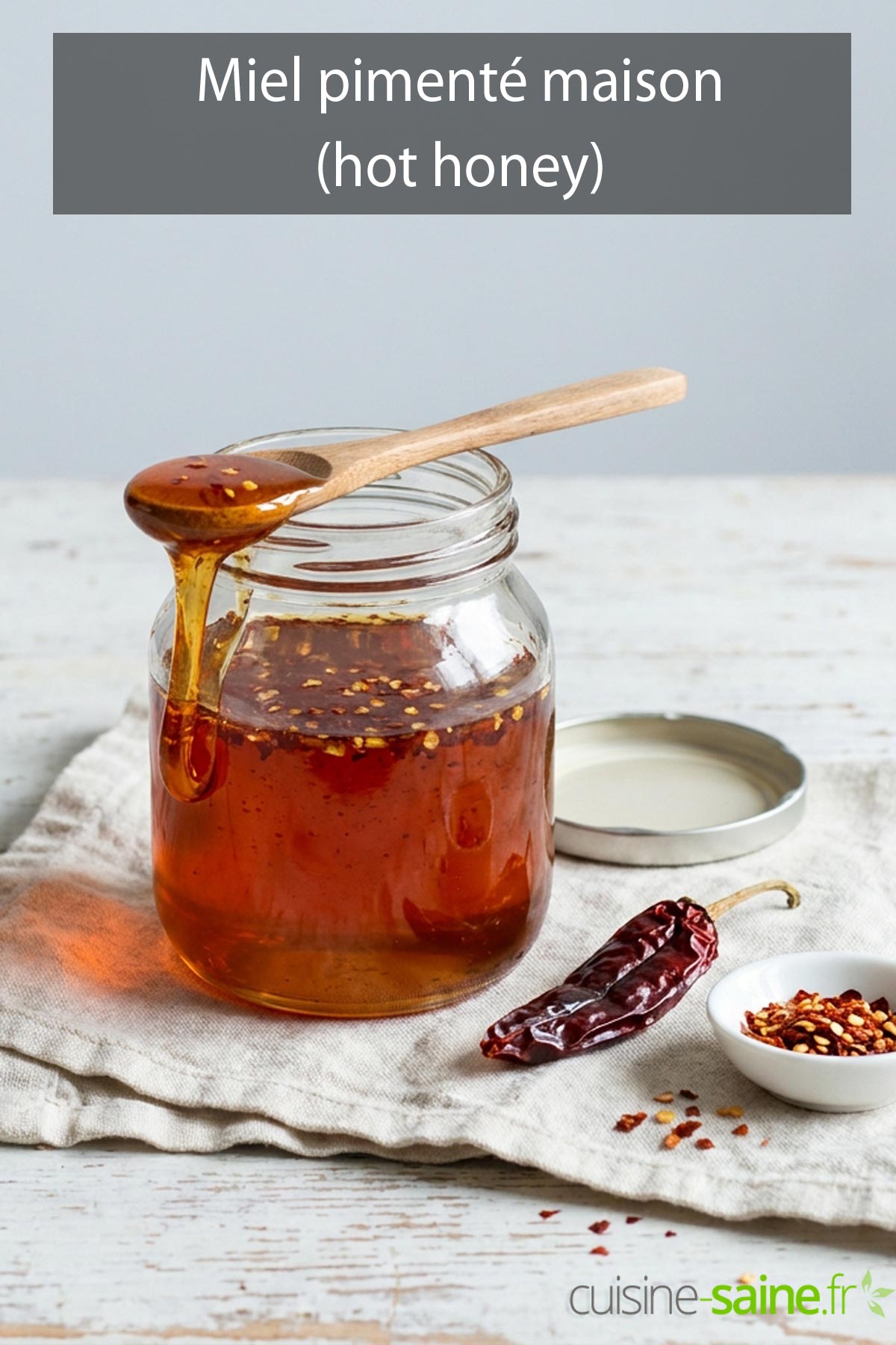 Recette de miel pimenté maison sans gluten et sans lactose