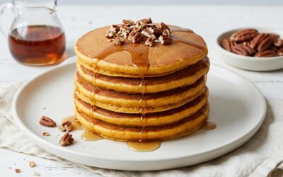 Pancakes à la citrouille sans gluten ni lactose, au blender