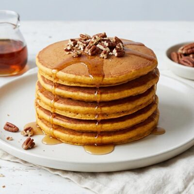 Pancakes à la citrouille sans gluten ni lactose, au blender