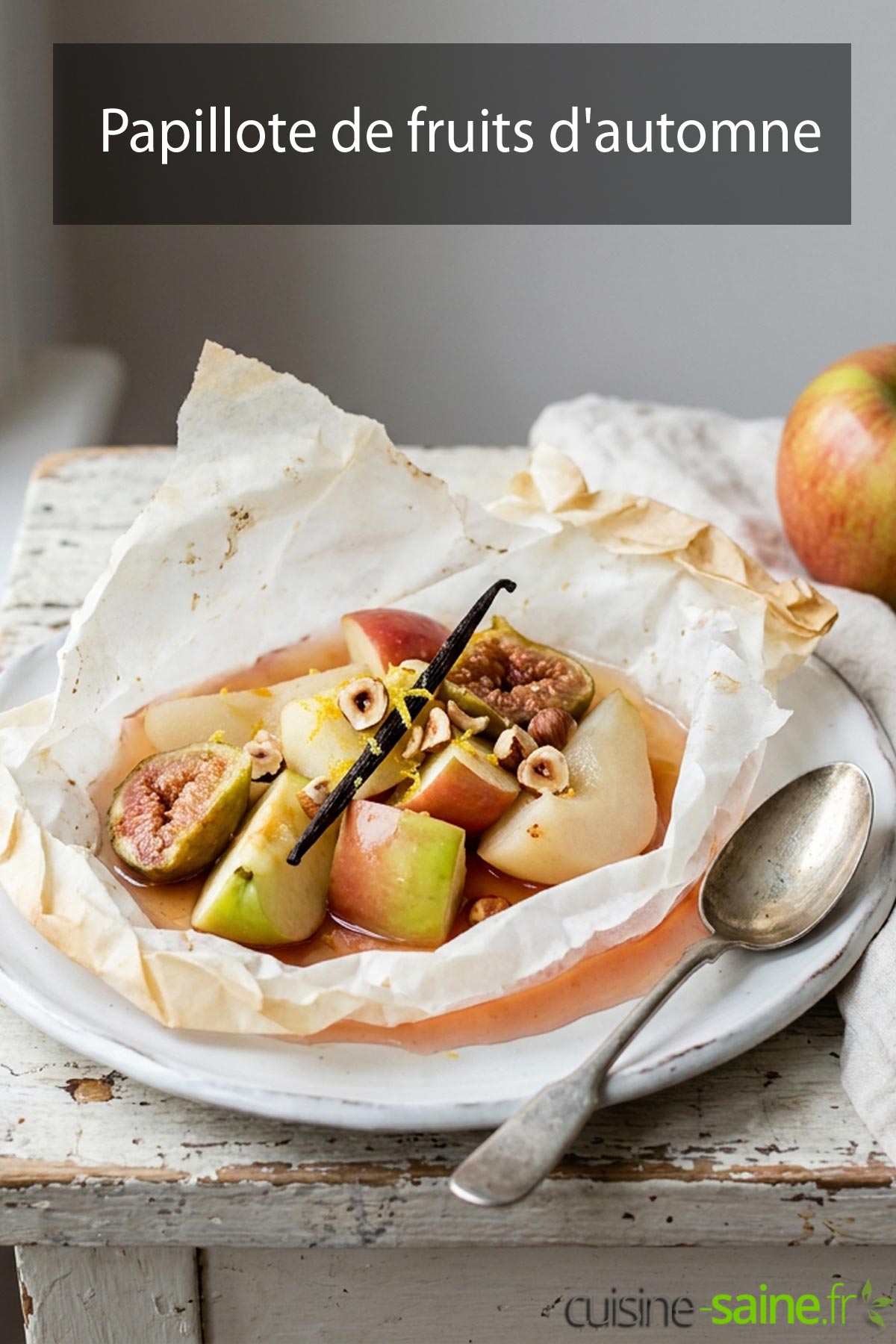Recette de papillote de fruits d'automne sans gluten