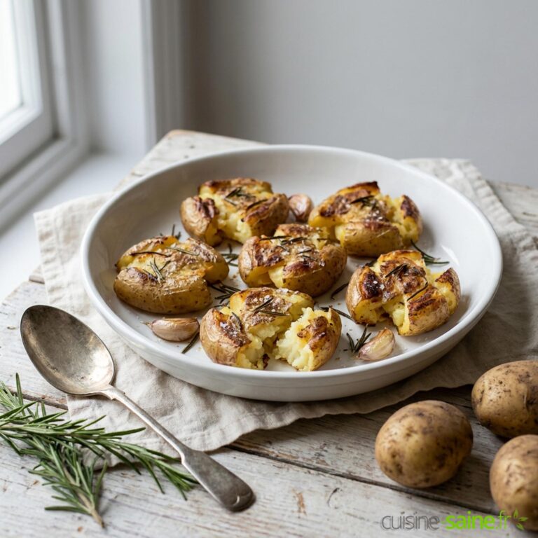Pommes de terre écrasées croustillantes