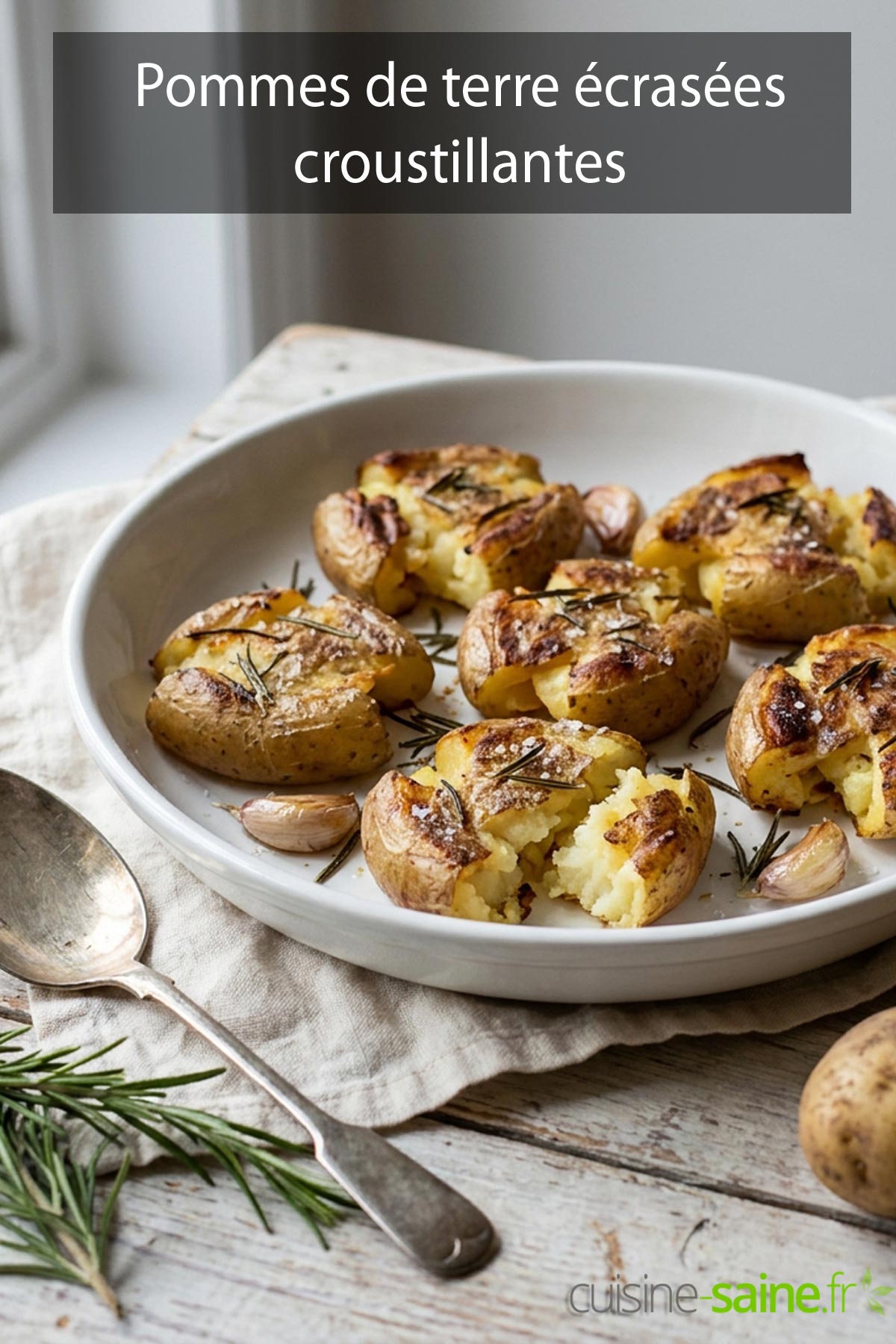 Recette de pommes de terre écrasées croustillantes