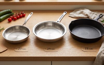 Quelle taille de poêle choisir ? Diamètre, foyer et usage (inox et fonte)