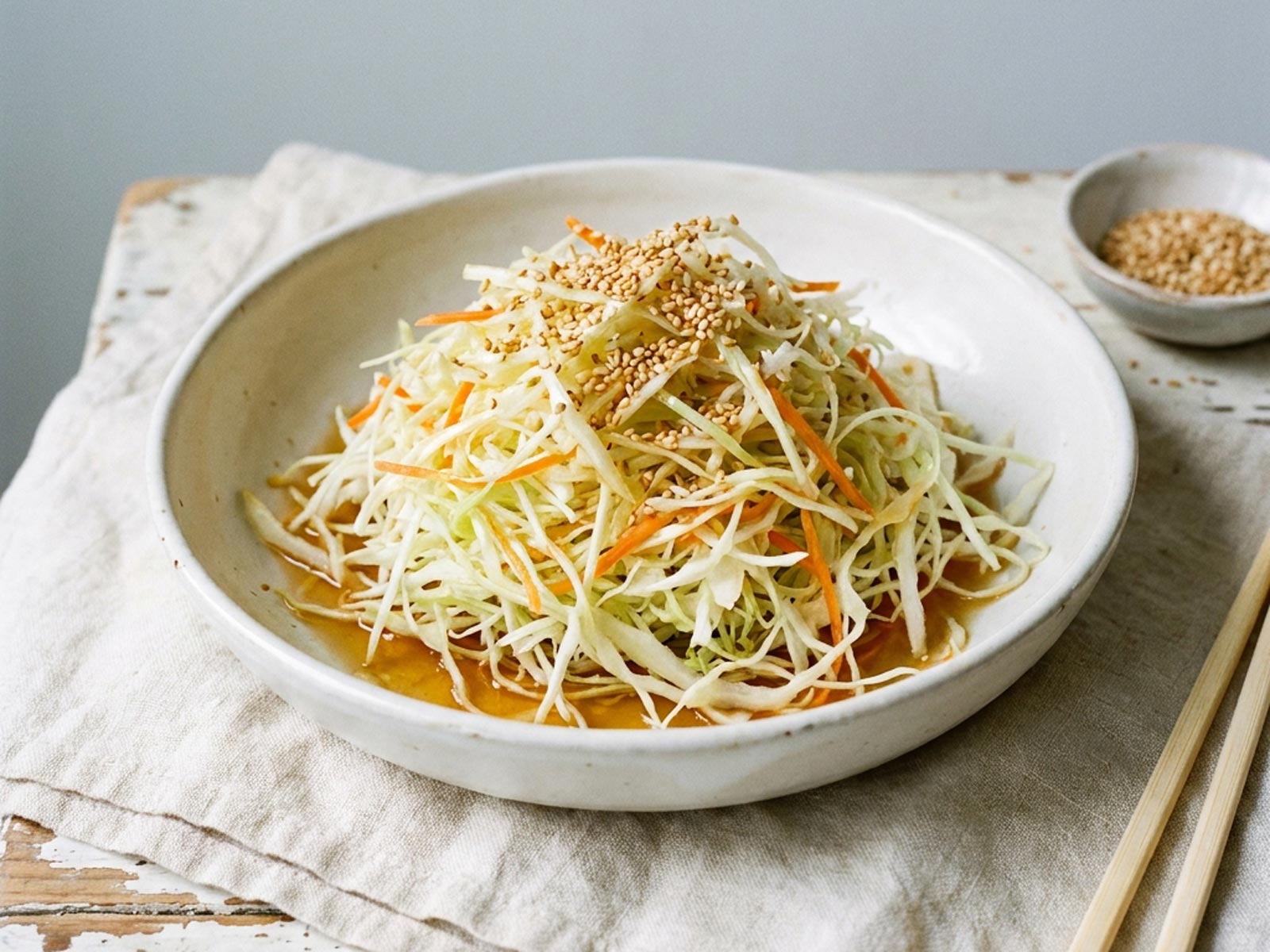 Recette de salade de chou blanc japonaise sans gluten et sans lactose