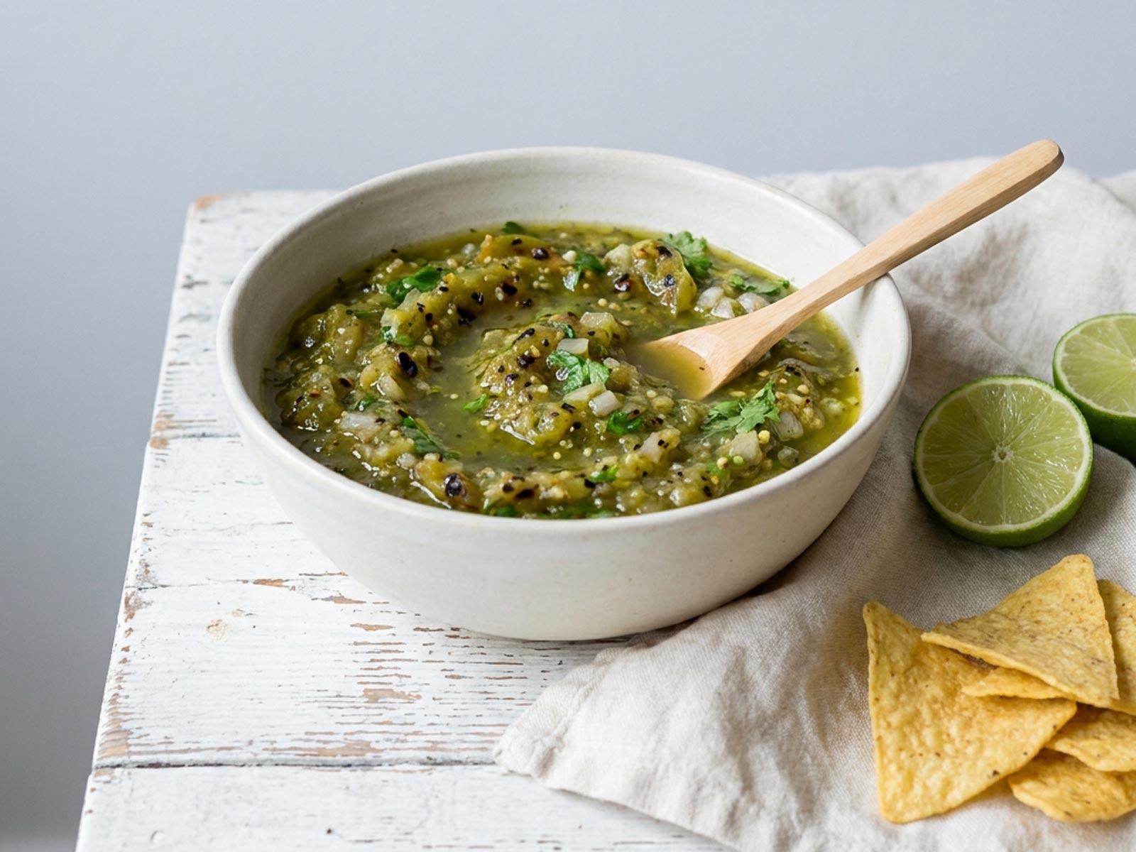 Recette de salsa verde de tomates vertes sans gluten et sans lactose