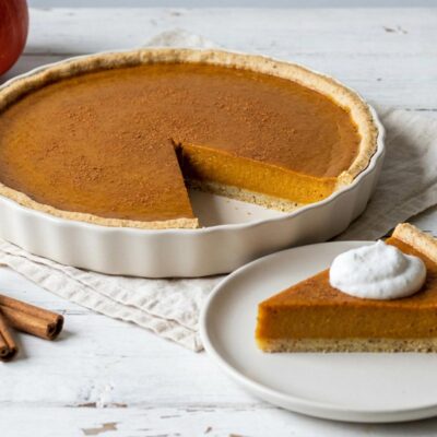 Tarte à la citrouille sans gluten ni lactose (pumpkin pie)