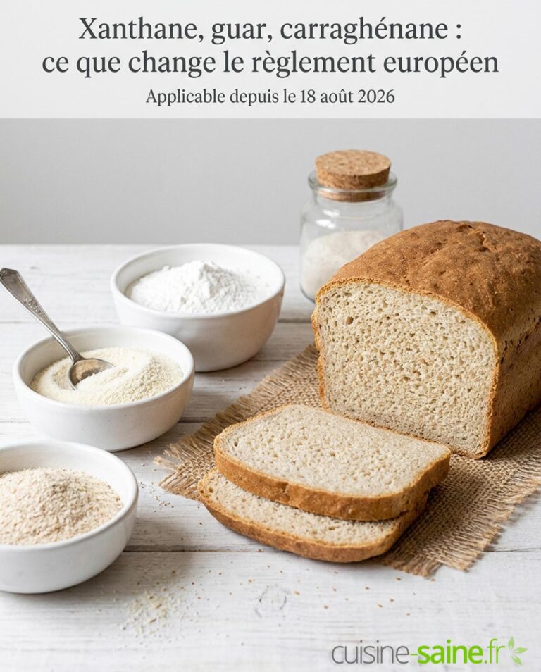 Xanthane, guar, carraghénane : ce que change le règlement (UE) 2026/196 dans nos placards sans gluten
